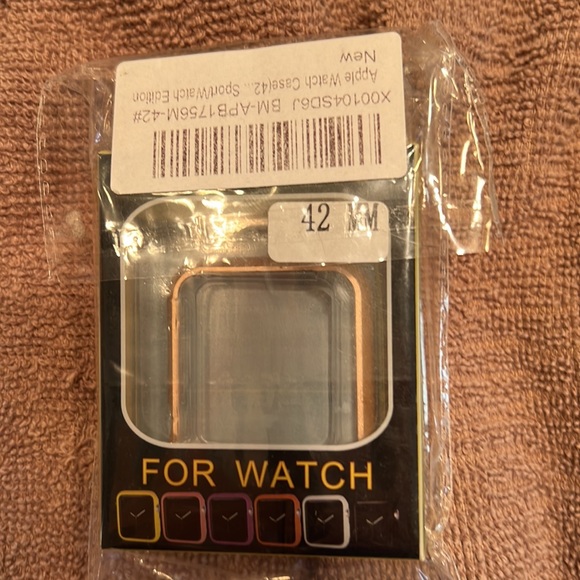 Watch Band for Apple Watch in a size 42. Rose Gold band with face case. - Picture 2 of 5